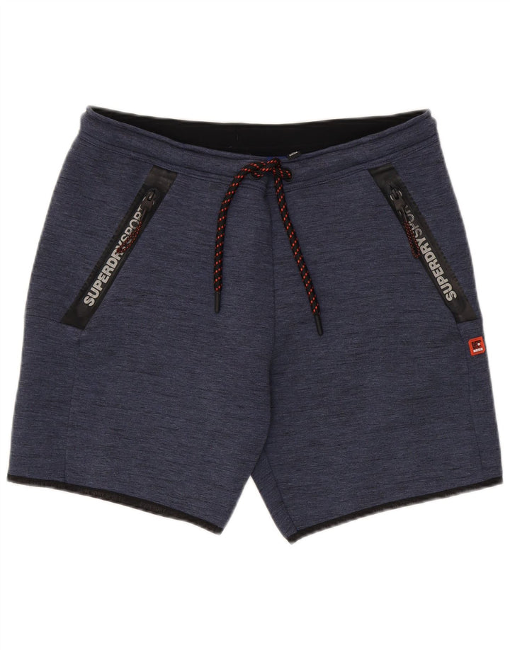 Superdry Mens Sport Shorts Large  Navy Blue Polyester