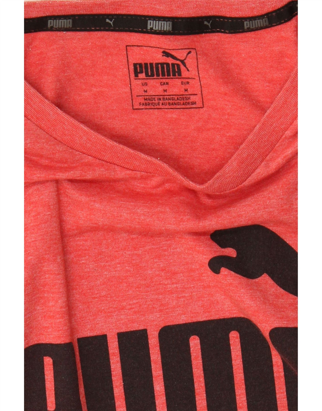 PUMA Mens Graphic T-Shirt Top Medium Red Polyester Vintage Puma and Second-Hand Puma from Messina Hembry 