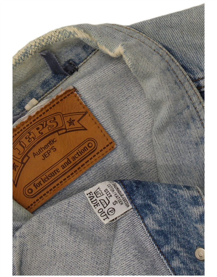 JEP'S Womens Oversized Denim Jacket UK 10 Small Blue Cotton