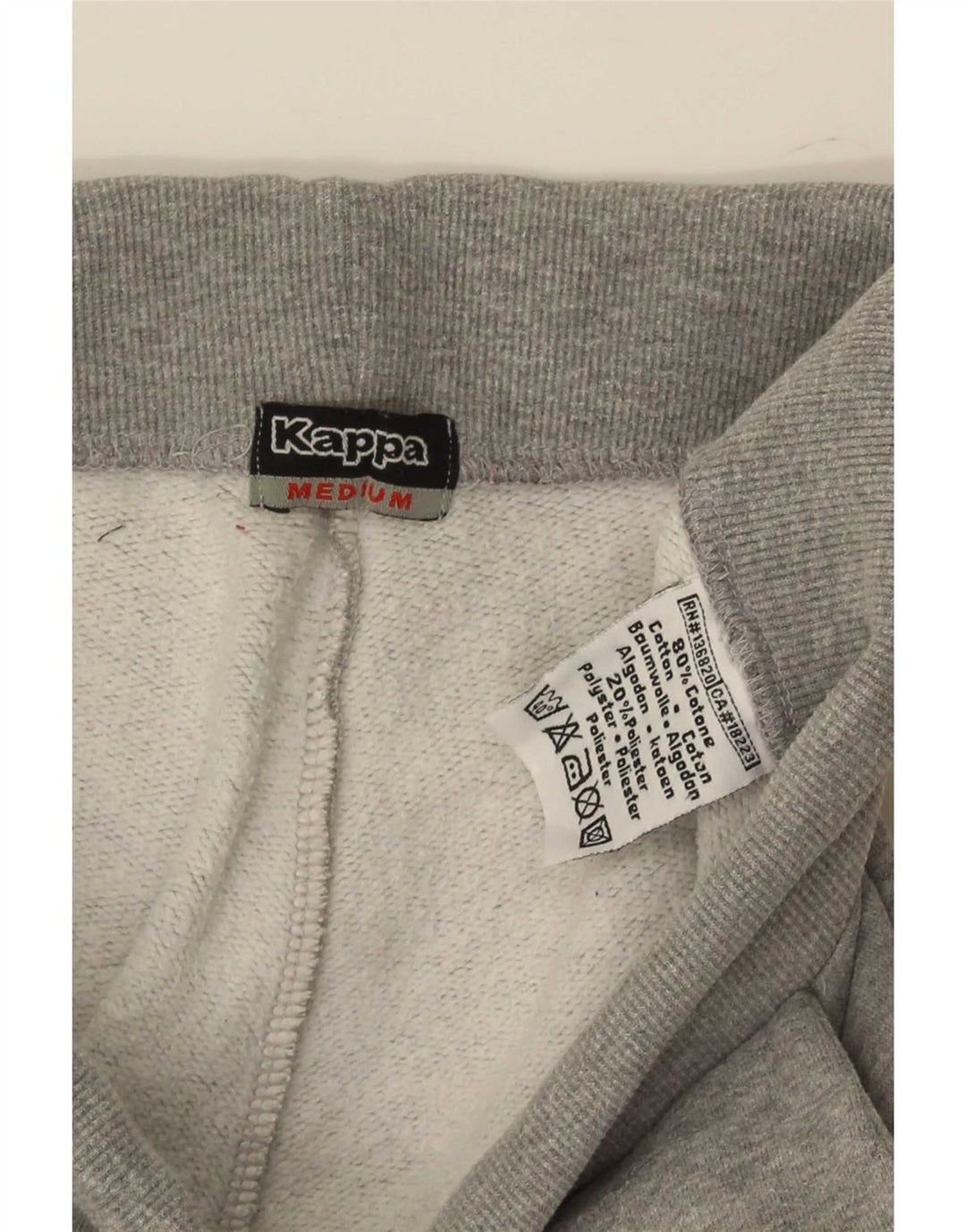 Kappa Mens Tracksuit Trousers Joggers Medium Grey Cotton