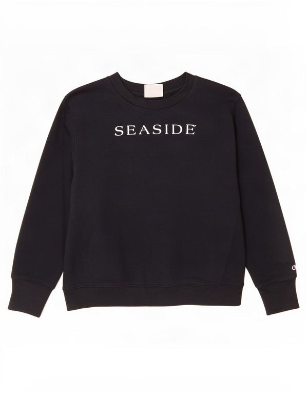 Champion Womens Seaside Graphic Sweatshirt Jumper UK 18 XL Navy Blue