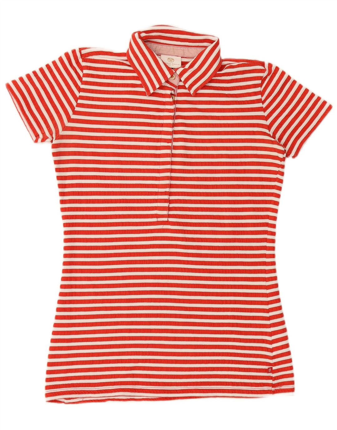NORTH SAILS Womens Graphic Polo Shirt UK 10 Small Red Striped