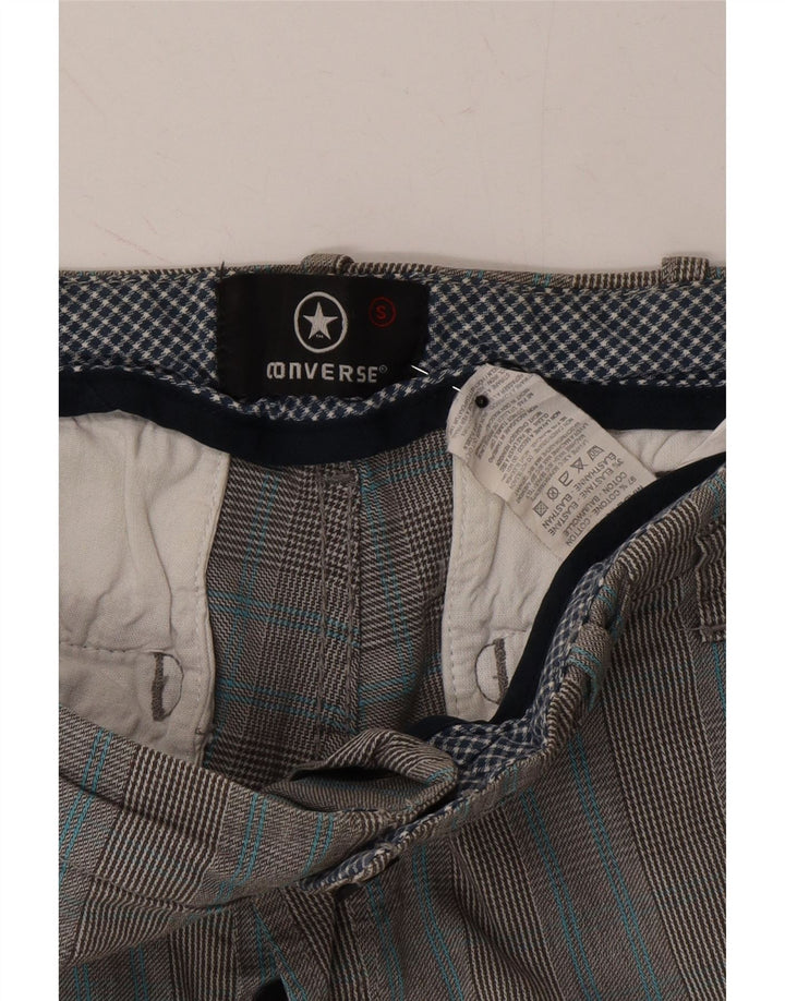 CONVERSE Mens Casual Shorts Small W29 Grey Check Cotton Vintage Converse and Second-Hand Converse from Messina Hembry 