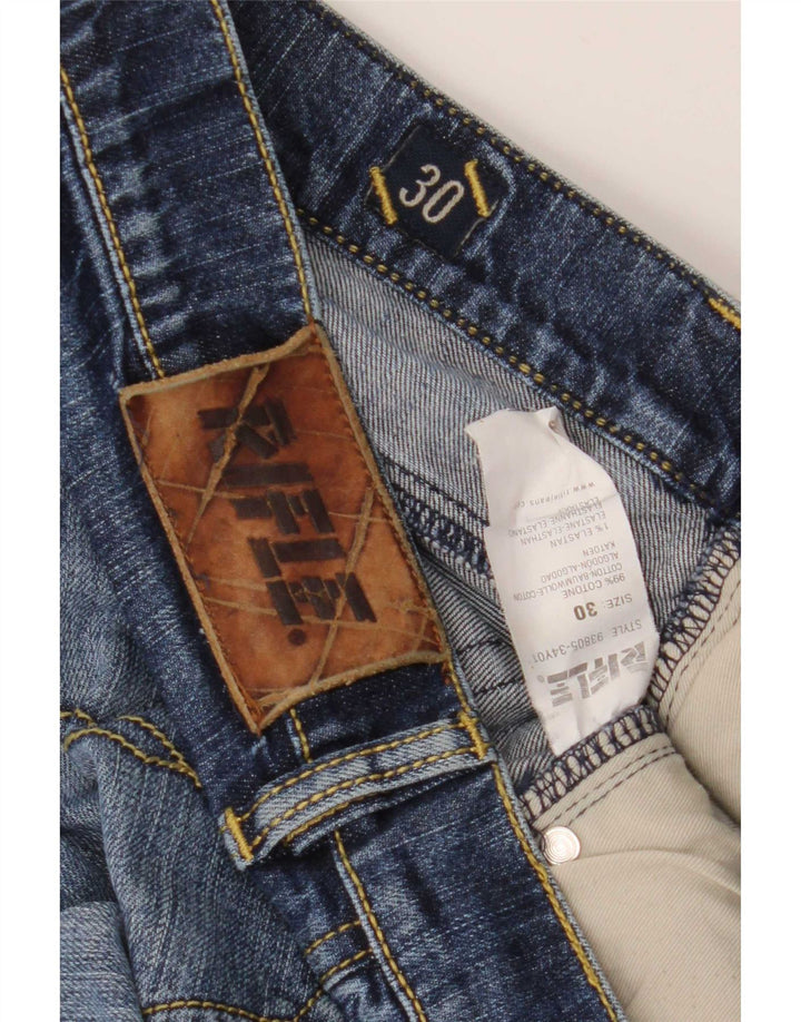 Rifle Womens Straight Jeans W30 L29 Blue Cotton