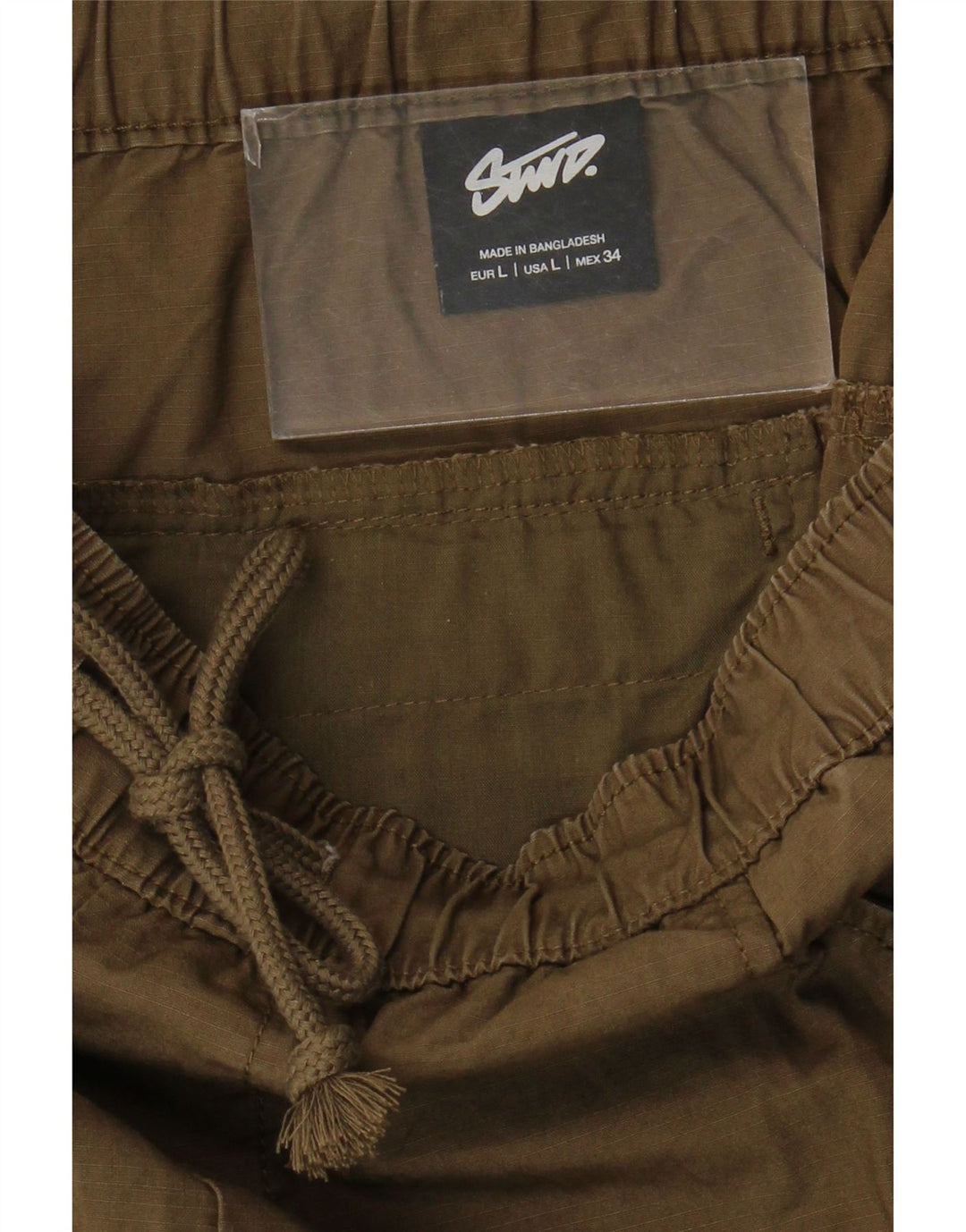 STWD Mens Cargo Shorts Large W34 Khaki