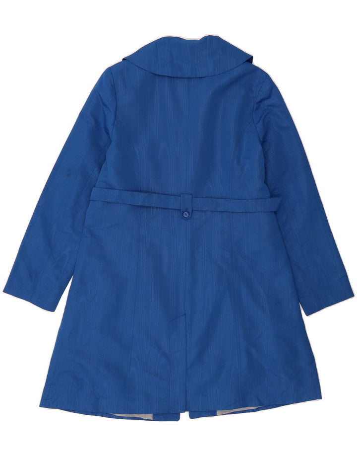 MOSSIMO Womens Overcoat UK 18  XL Blue Striped Polyester Vintage Mossimo and Second-Hand Mossimo from Messina Hembry 