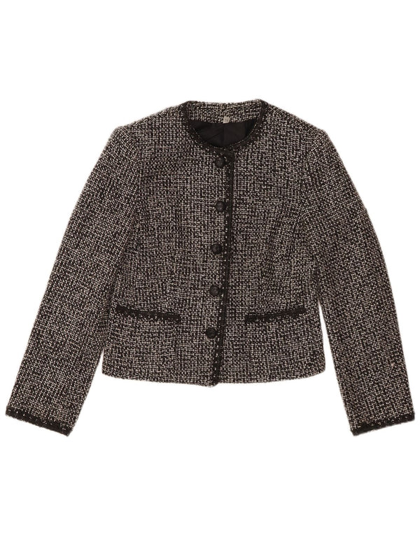 Vintage Womens 5 Button Blazer Jacket IT 44 Medium Black