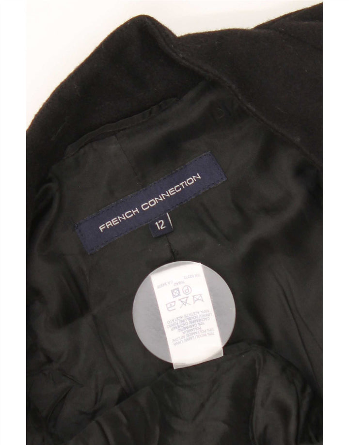 French Connection Womens Oversized Overcoat UK 12 Medium Black Wool