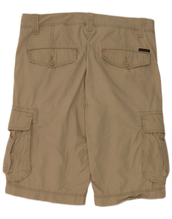 Marlboro Classics Mens Cargo Shorts W34 Large Khaki Cotton