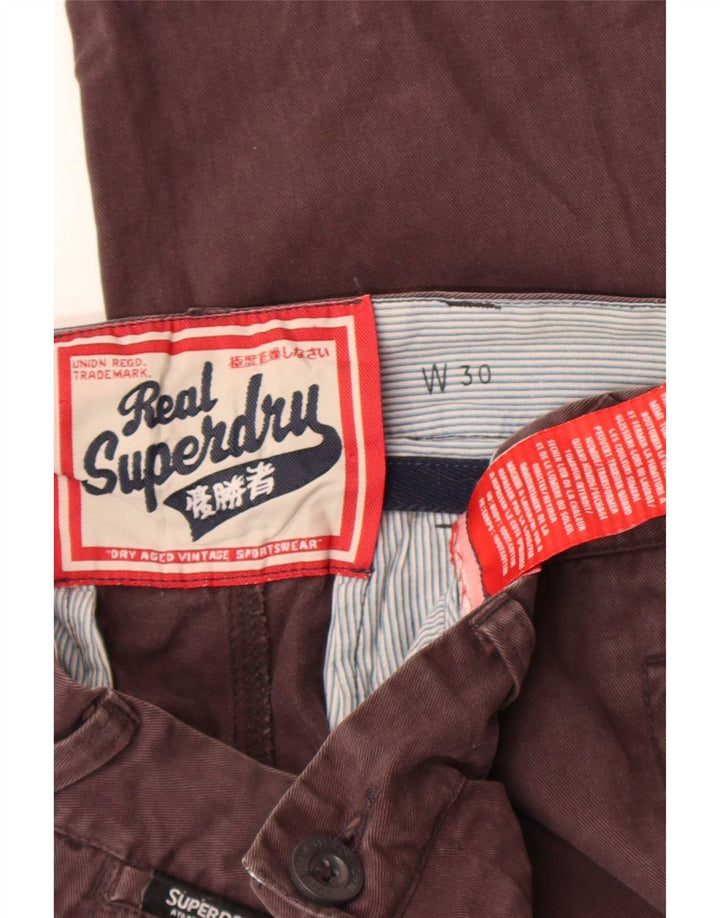 Superdry Mens Chino Shorts W30 Medium Brown Cotton