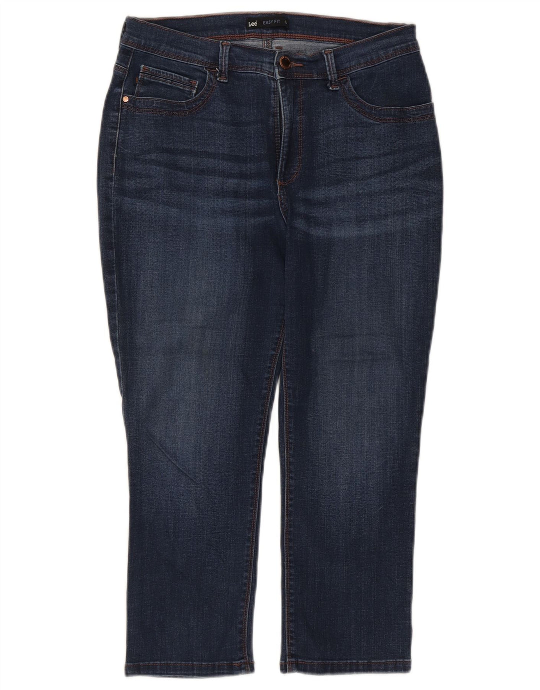LEE Womens Easy Fit Slim Capri Jeans W30 L22 Navy Blue