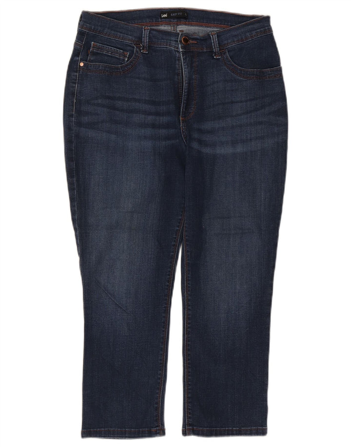 LEE Womens Easy Fit Slim Capri Jeans W30 L22 Navy Blue