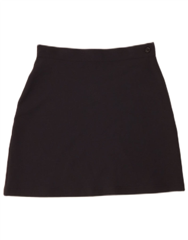 Benetton Womens Mini Skirt IT 40 Small W26  Navy Blue Polyester