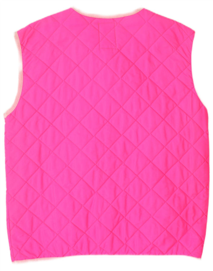 QUARRY Womens Quilted Gilet UK 14 Medium Pink Polyamide