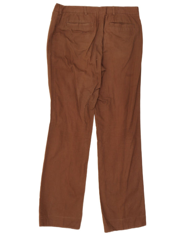 Vintage Womens Bootcut Casual Trousers W32 L33 Brown Cotton