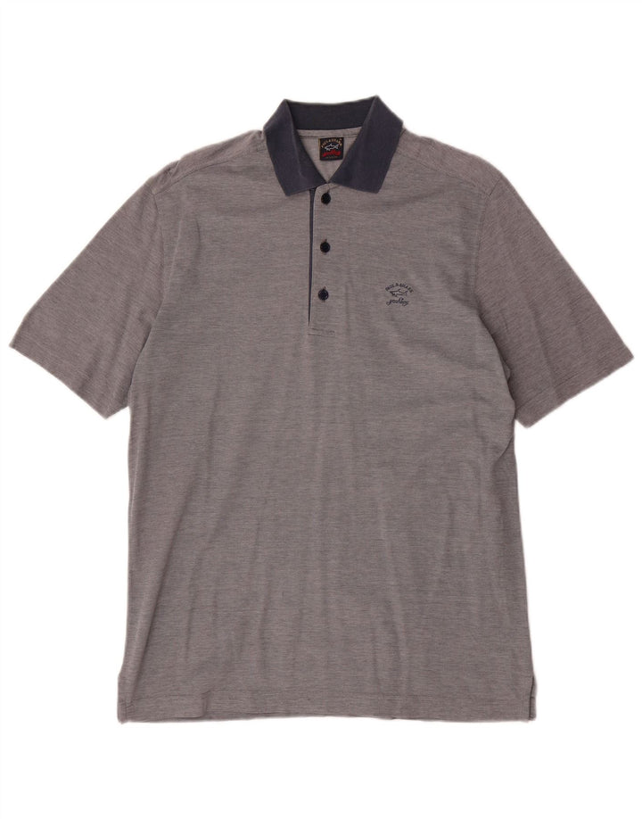 PAUL & SHARK Mens Polo Shirt Medium Grey