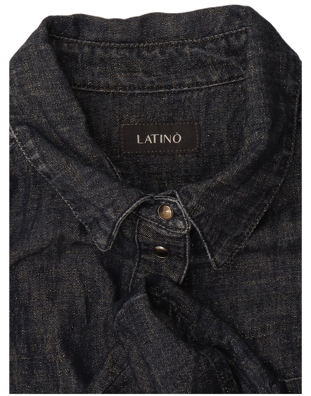 Vintage Womens Shirt UK 12 Medium Navy Blue