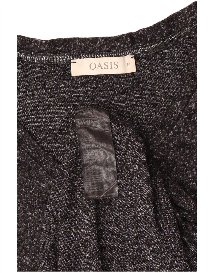 Oasis Womens T-Shirt Top UK 14 Medium Grey Flecked Viscose