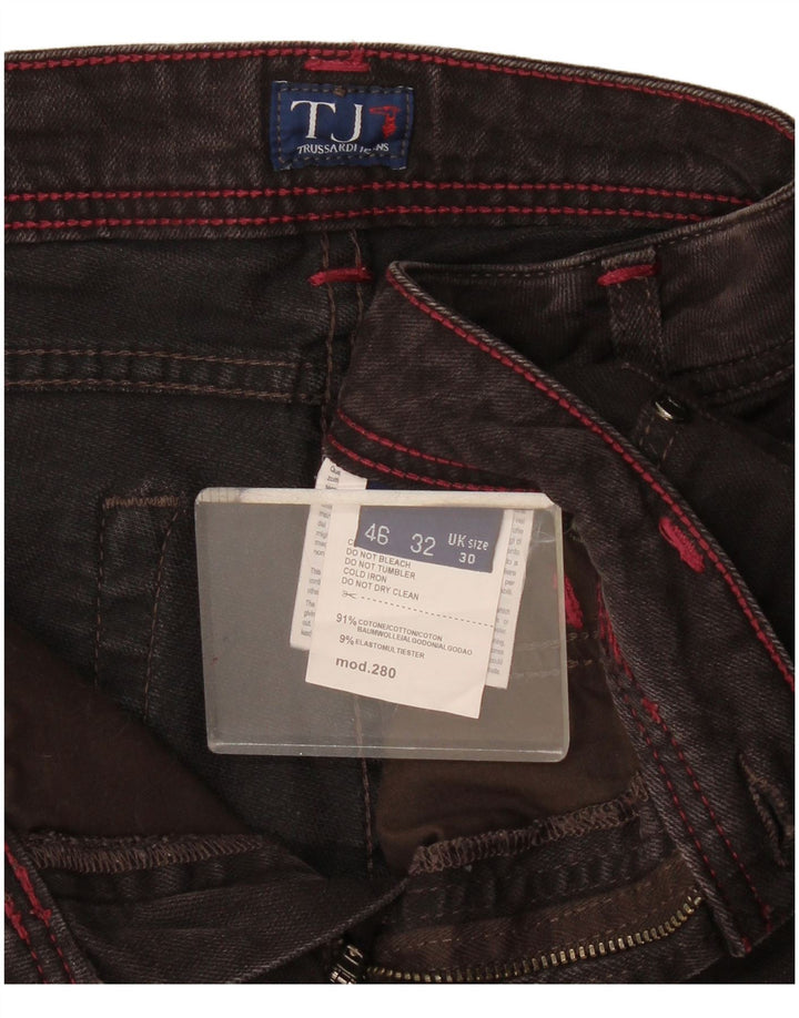 Trussardi Womens Slim Jeans W30 L33 Brown Cotton