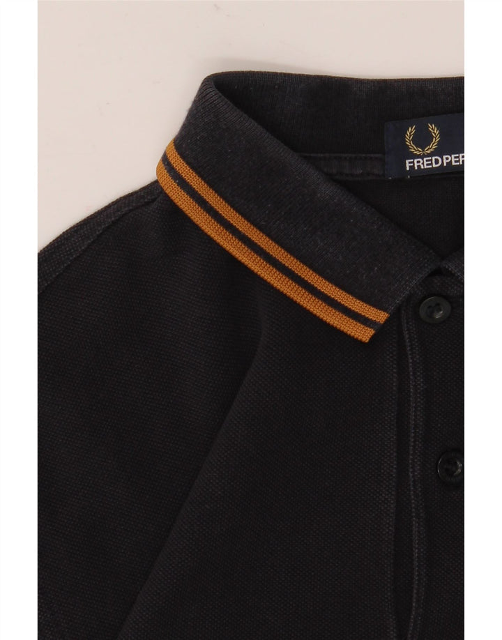 Fred Perry Mens Polo Shirt Medium Navy Blue Cotton