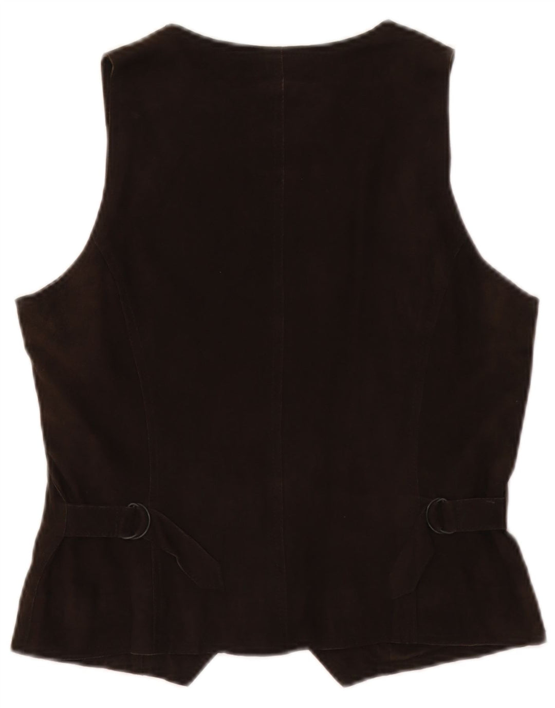 Marc O'Polo Womens Suede Waistcoat EU 38 Medium Brown Leather