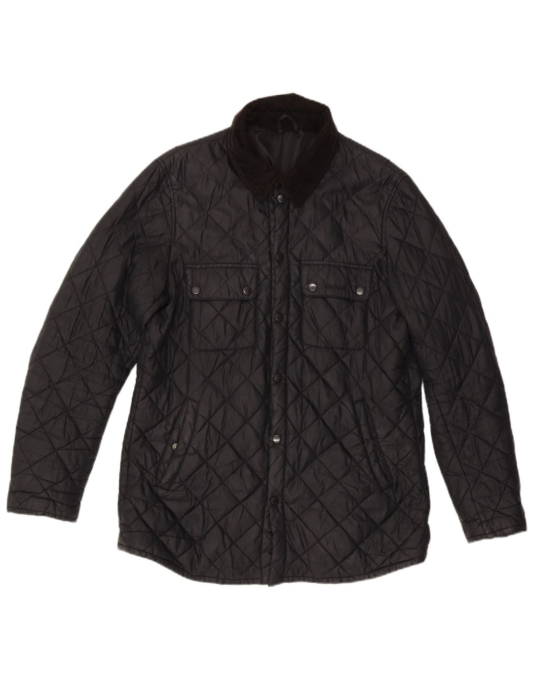 Barbour Mens Quilted Jacket UK 40 Large Black Polyamide
