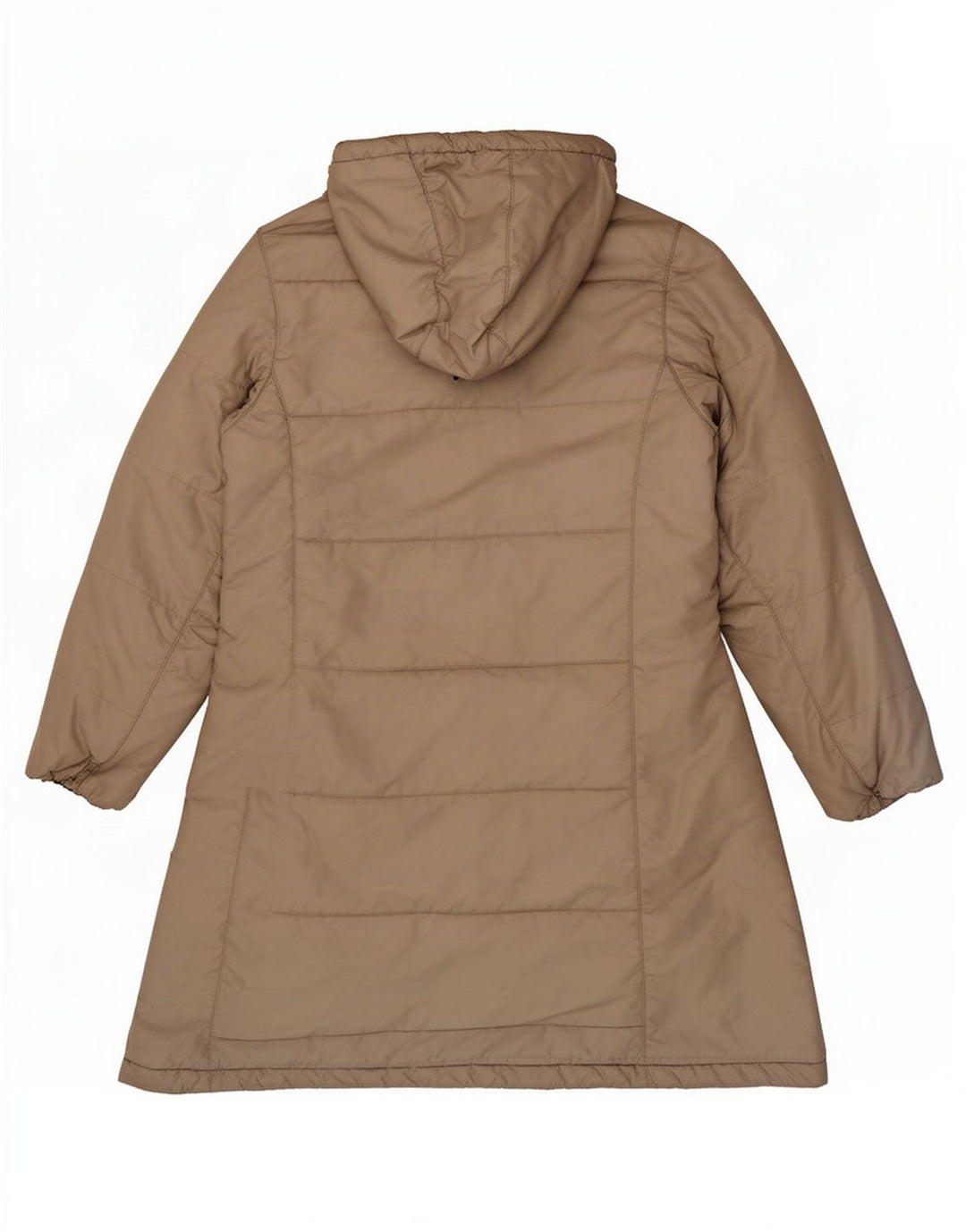 Jack Wolfskin Womens Hooded Padded Coat UK 12/14 Medium Beige Polyester