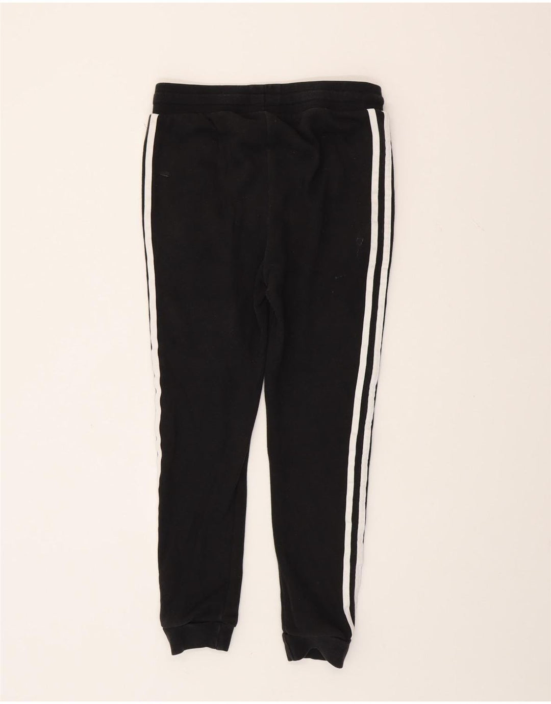 ADIDAS Boys Tracksuit Trousers Joggers 11-12 Years Black Cotton