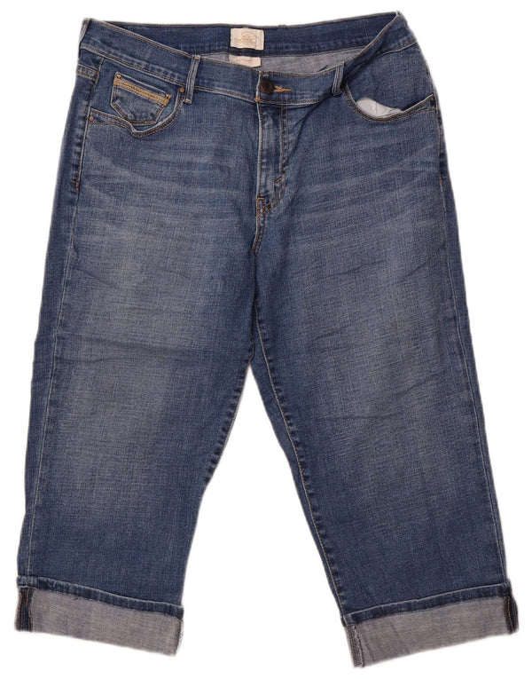 Levi's Womens 515 Capri Jeans US 12 Large W34 L18 Blue Cotton