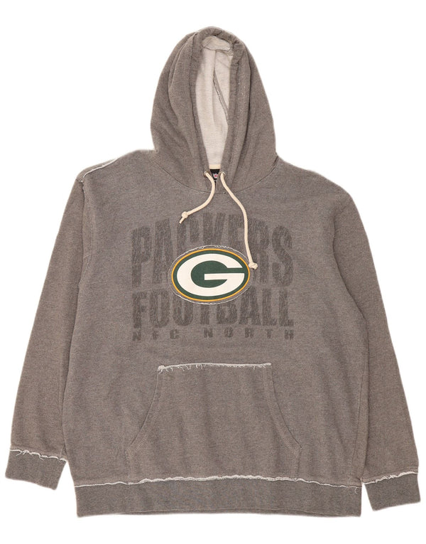 NFL TEAM APPAREL Mens Graphic Hoodie Jumper XL Grey Cotton