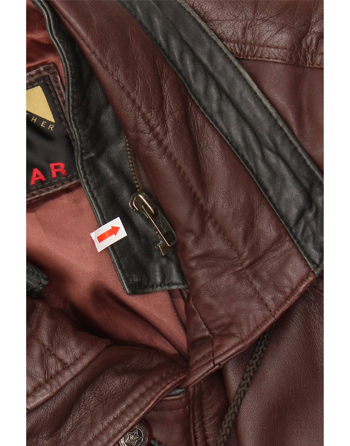 SARDAR Mens Leather Jacket UK 42 XL Brown Leather