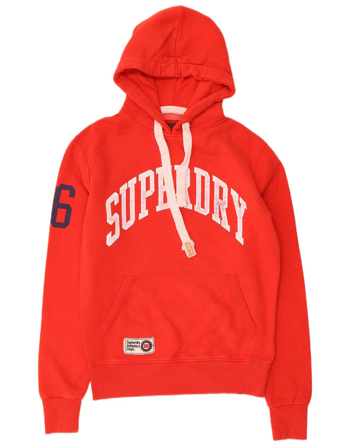 Superdry Mens Graphic Hoodie Jumper Small Red Cotton