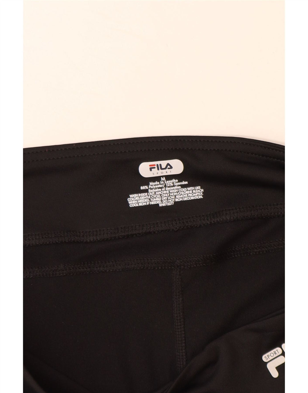 FILA Womens Capri Leggings UK 14 Medium  Black Polyester