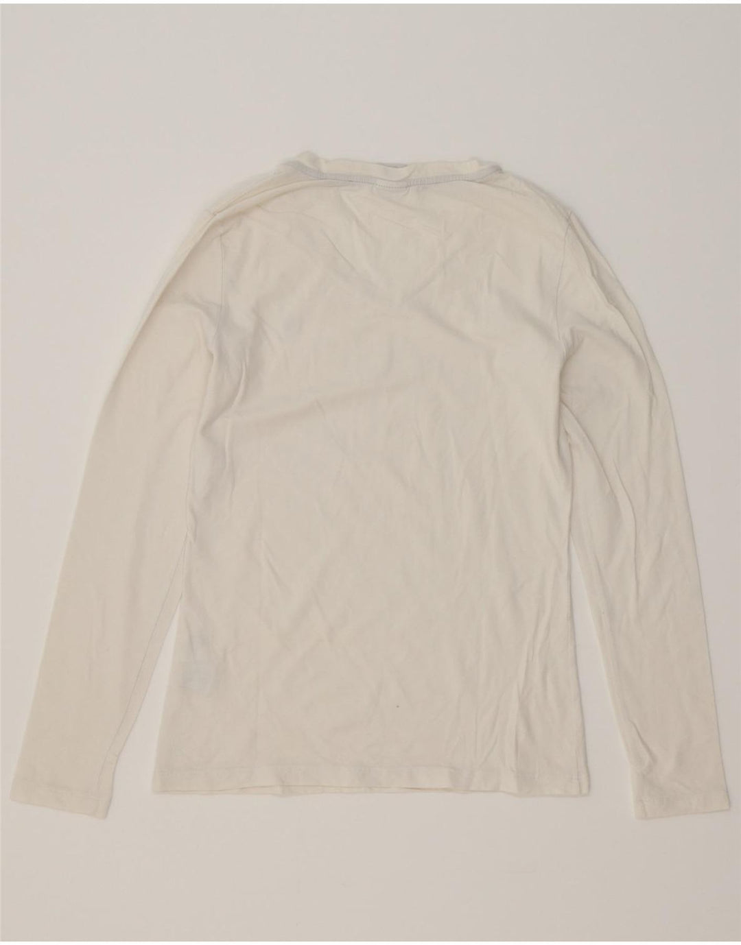 NORTH SAILS Womens Top Long Sleeve UK 14 Large White Cotton Vintage North Sails and Second-Hand North Sails from Messina Hembry 