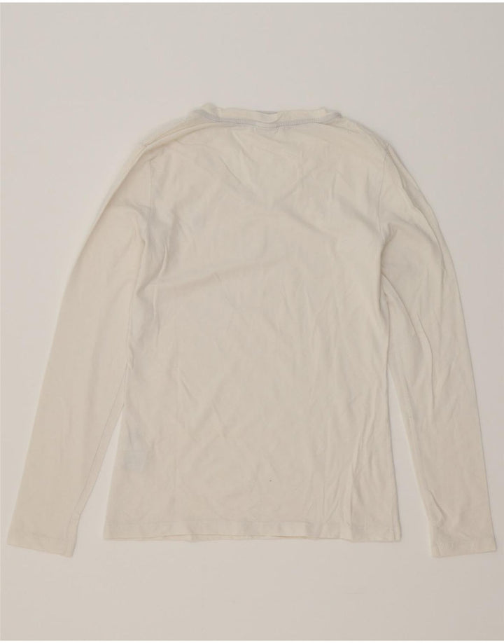 NORTH SAILS Womens Top Long Sleeve UK 14 Large White Cotton Vintage North Sails and Second-Hand North Sails from Messina Hembry 