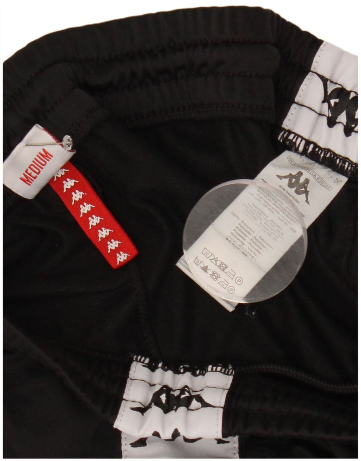 Kappa Mens Graphic Tracksuit Trousers Joggers Medium Black Polyester