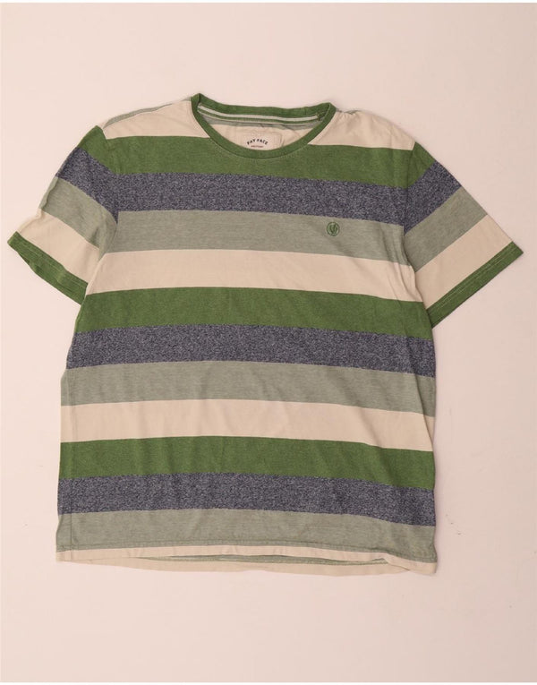 Fat Face Mens T-Shirt Top XL Multicoloured Striped Cotton