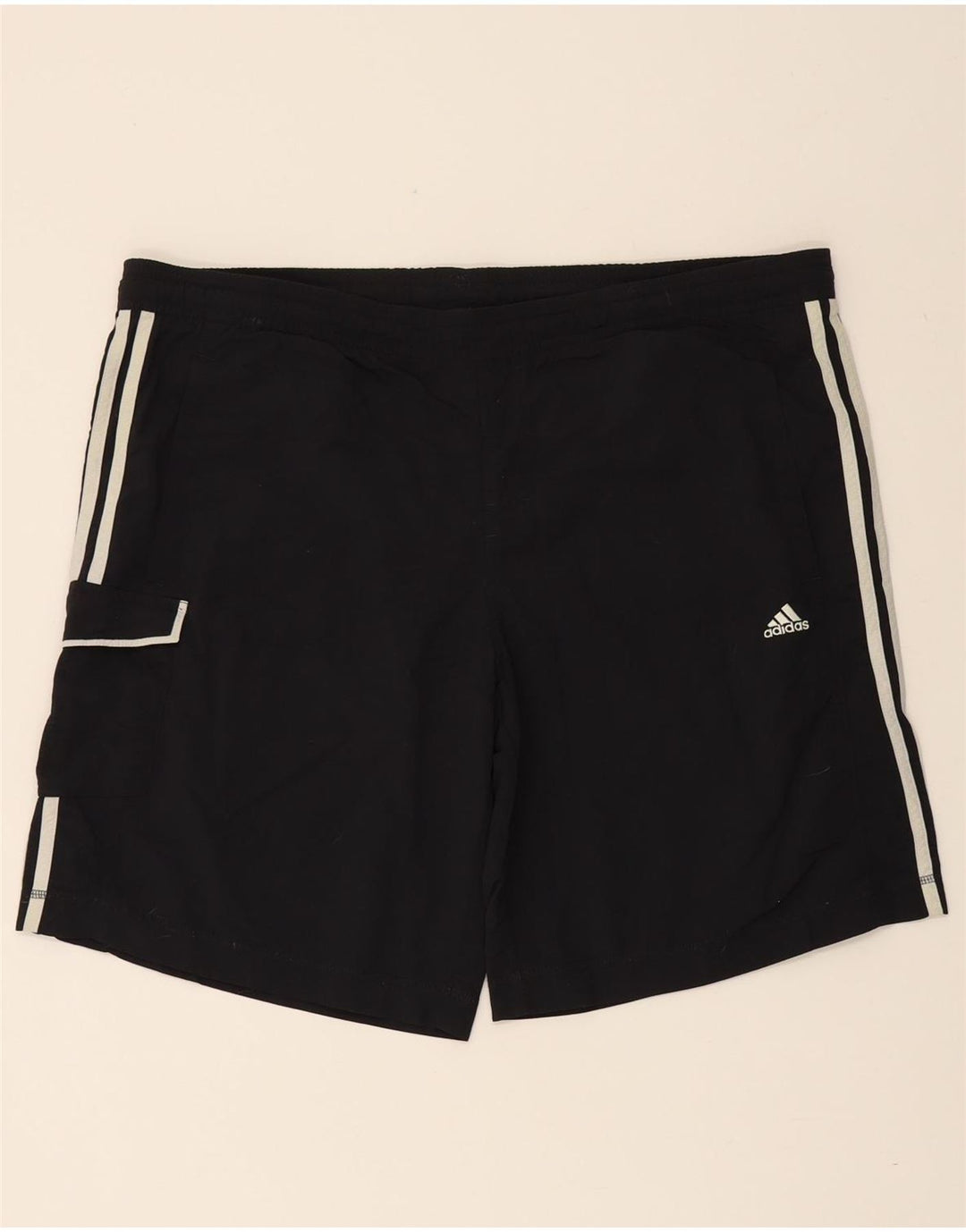ADIDAS Mens Sport Shorts Large  Black Polyamide Vintage Adidas and Second-Hand Adidas from Messina Hembry 