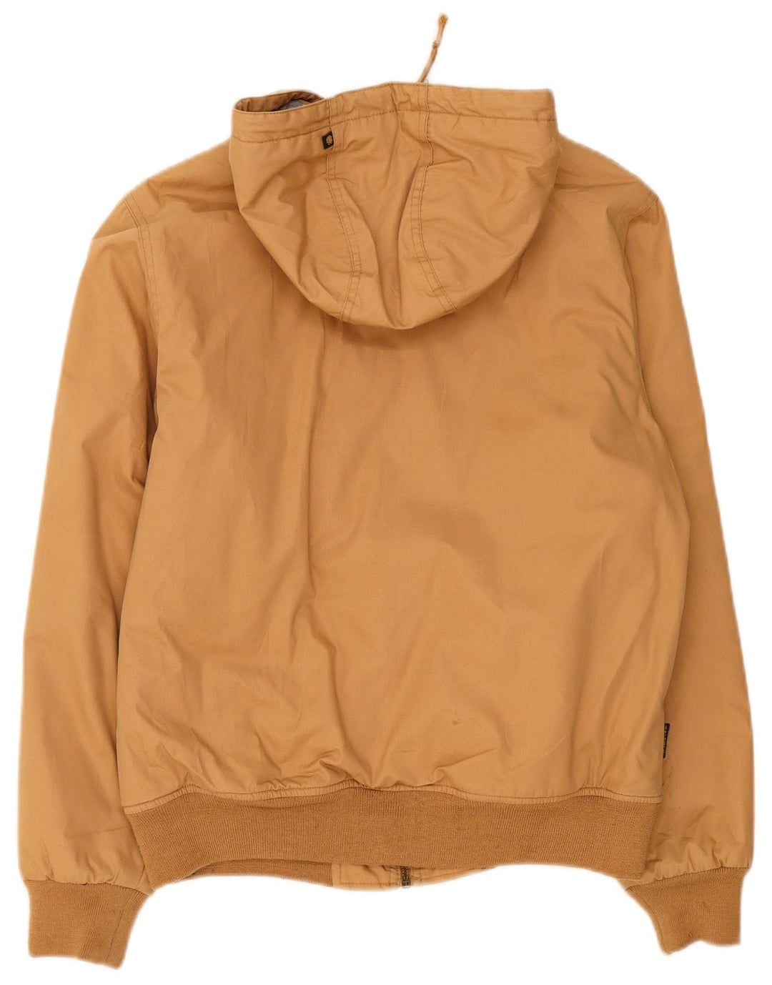 Element Mens Hooded Bomber Jacket UK 36 Small Beige Polyester