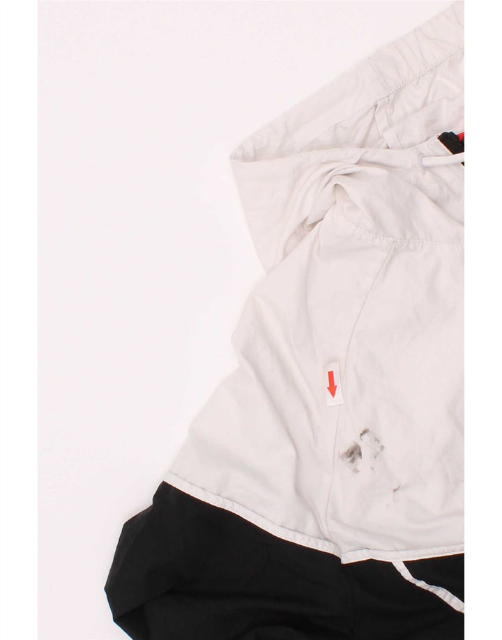 Nike Mens Hooded Tracksuit Top Jacket Medium White Colourblock Polyester