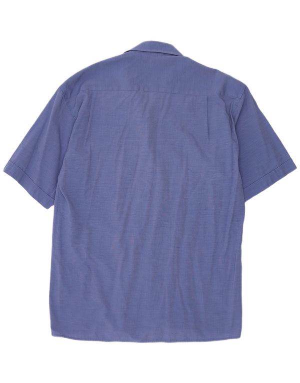 Hugo Boss Mens Short Sleeve Regular Fit Shirt Medium Blue Cotton