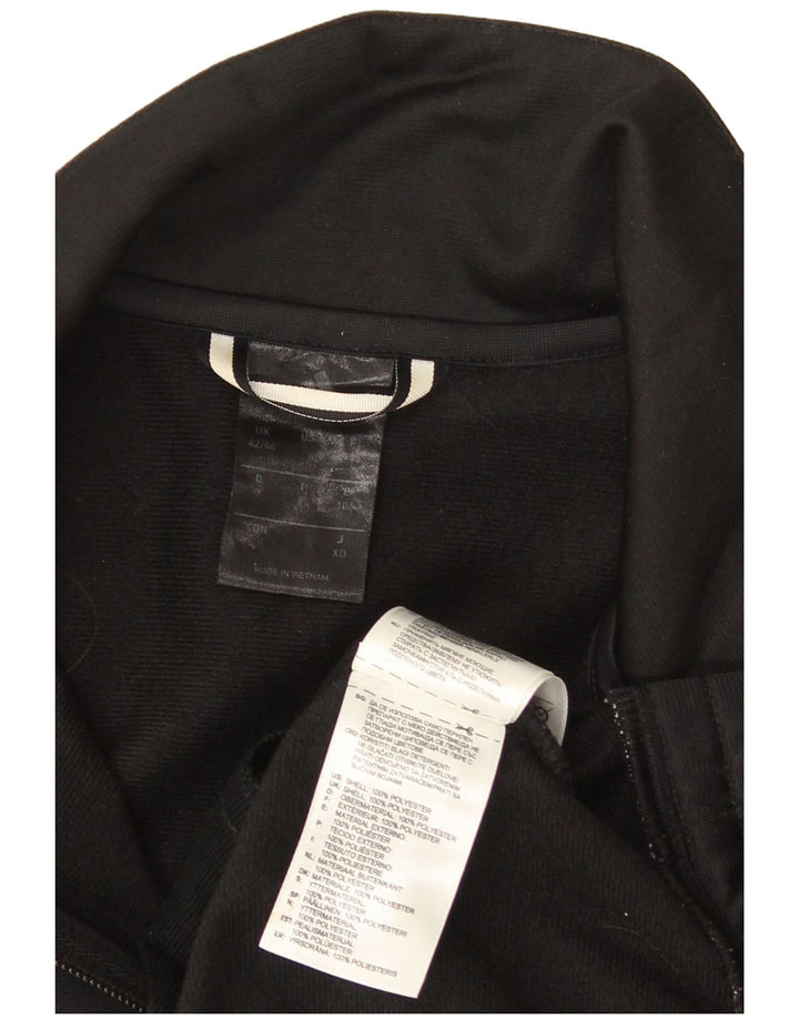 Adidas Mens Tracksuit Top Jacket UK 42/44 Large Black Polyester