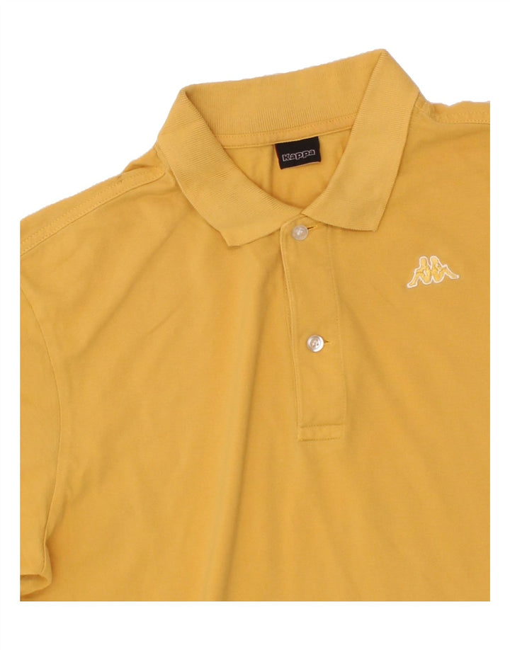 KAPPA Mens Polo Shirt Medium Yellow Cotton Vintage Kappa and Second-Hand Kappa from Messina Hembry 