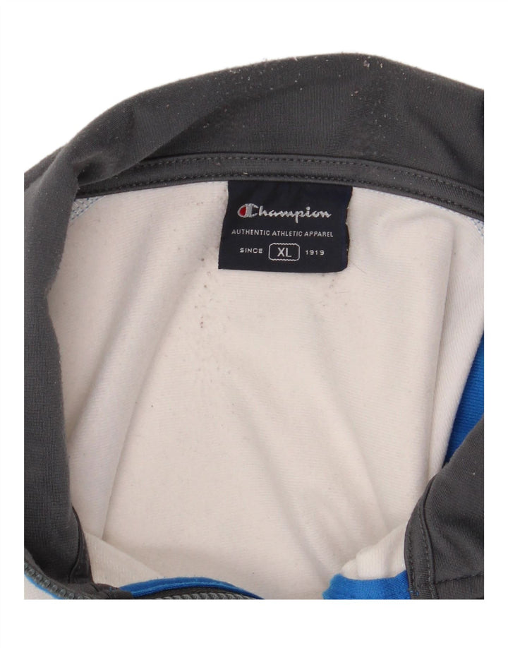 CHAMPION Mens Tracksuit Top Jacket XL Blue Colourblock