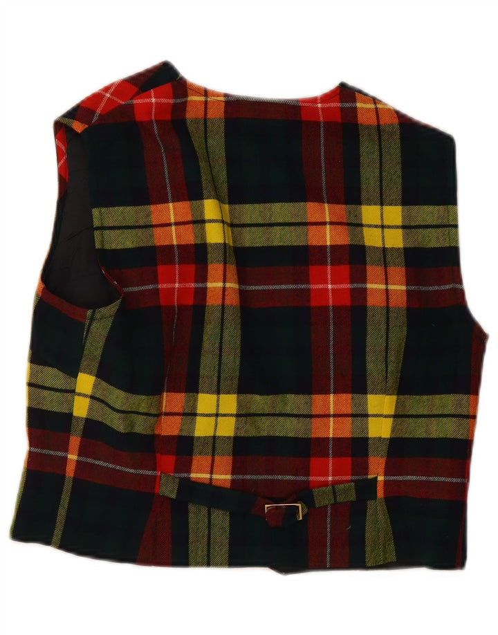 Vintage Womens Waistcoat UK 12 Medium Multicoloured Check