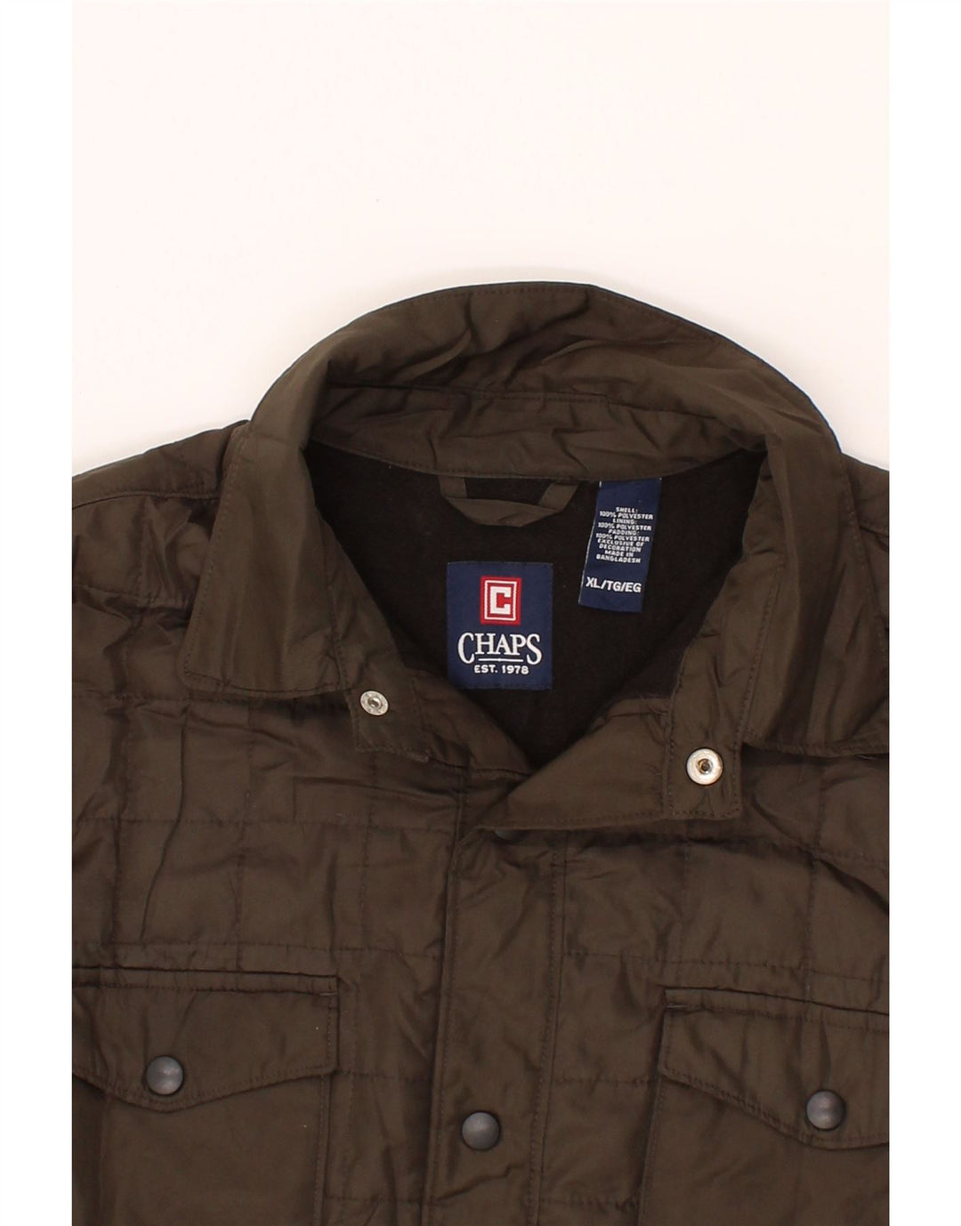 CHAPS Mens Tall Padded Jacket UK 42 XL Brown Polyester Vintage Chaps and Second-Hand Chaps from Messina Hembry 