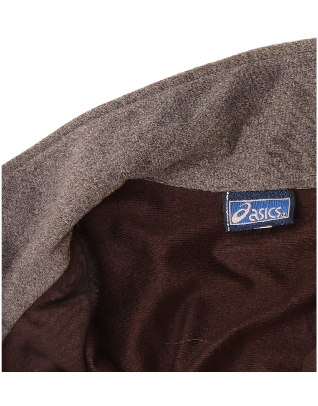 ASICS Mens Graphic Tracksuit Top Jacket Medium Brown Colourblock Polyester