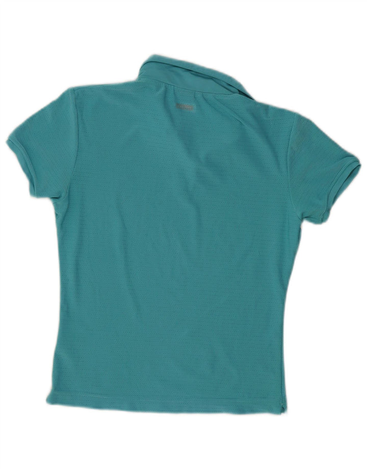 Nike Womens Dri Fit Polo Shirt UK 10 Small Turquoise Polyester