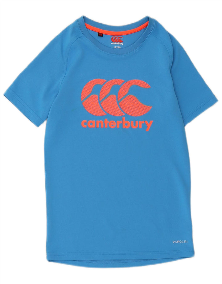 Canterbury Boys Graphic T-Shirt Top 11-12 Years Blue Polyester