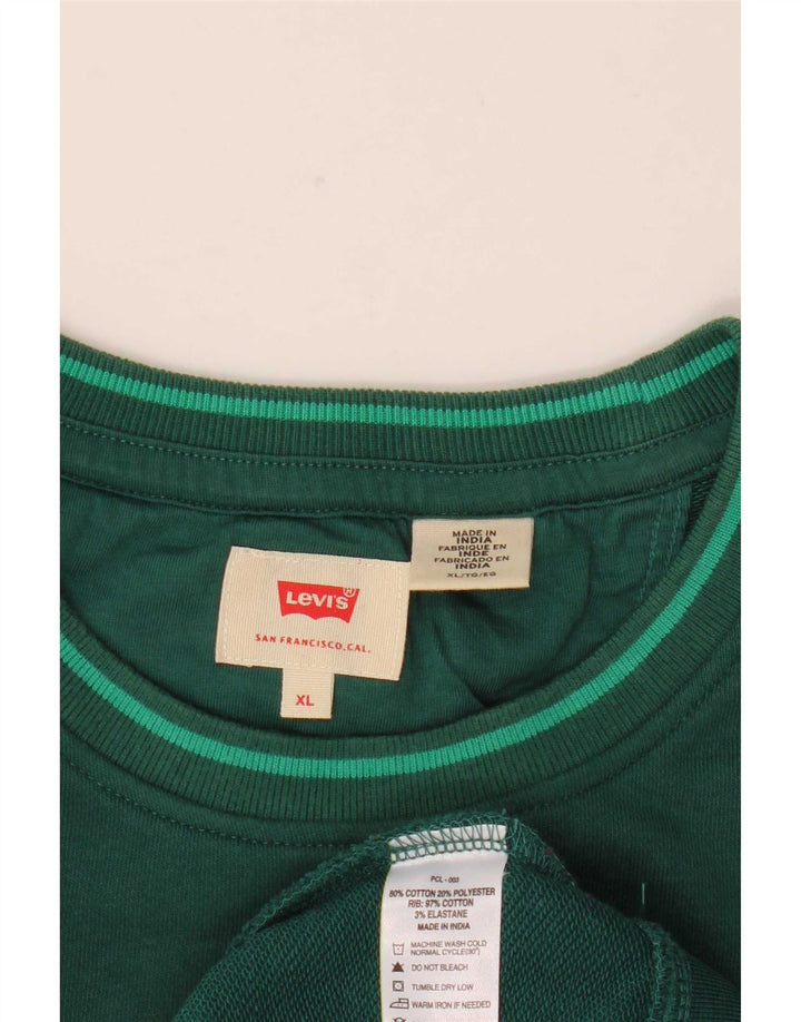 Levi's Mens Sweatshirt Jumper XL Green Cotton